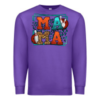 Purple Bowling mama leopard frame Mother's Day Premium Sweatshirt - LillyAllenDesigns