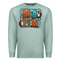 Seafoam Bowling mama leopard frame Mother's Day Premium Sweatshirt - LillyAllenDesigns