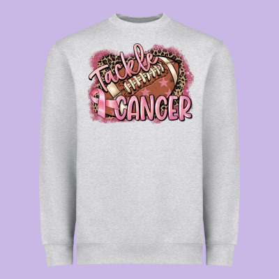 Tackle Cancer Football Heavyweight Sweatshirt Designed By Fadigitalartstudio