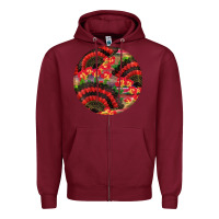 Burgundy hispanic heritage month round earrings Zipper Hoodie - BundleAndBundleShop