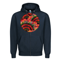 Navy hispanic heritage month round earrings Zipper Hoodie - BundleAndBundleShop