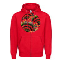 Red hispanic heritage month round earrings Zipper Hoodie - BundleAndBundleShop