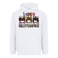 White happy hallothanksmas Heavyweight Hoodie - SublimationCraftShop