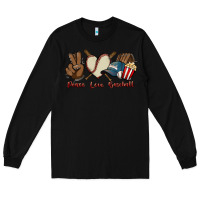 Black Peace love Baseball Long Sleeve Tee - HowdyJamesFarm