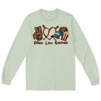 Matcha Peace love Baseball Long Sleeve Tee - HowdyJamesFarm