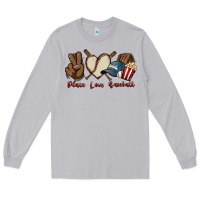 Moon Dust Peace love Baseball Long Sleeve Tee - HowdyJamesFarm