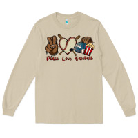 Mushroom Peace love Baseball Long Sleeve Tee - HowdyJamesFarm