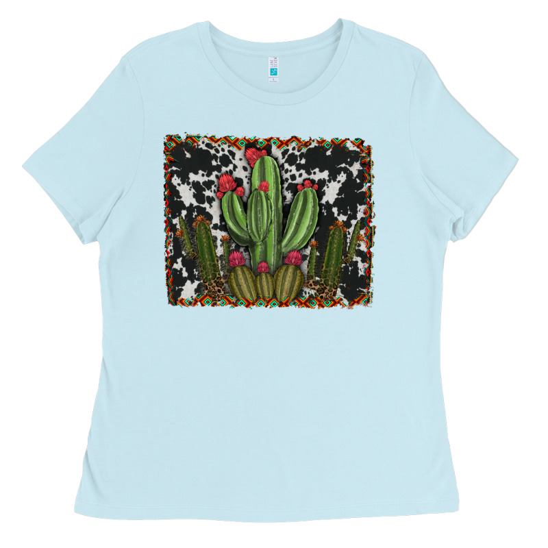 Aztec Cowhide Cacti Ladies Tee by RanaPortraitStore | Teevron
