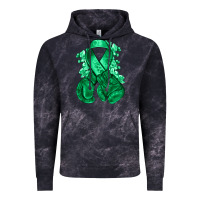 Cloud Black Emerald green ribbon Liver Cancer boxing gloves Vintage Hoodie - NancyCooperArtShop