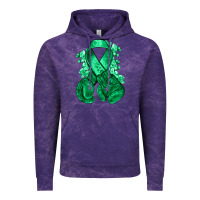 Cloud Purple Emerald green ribbon Liver Cancer boxing gloves Vintage Hoodie - NancyCooperArtShop