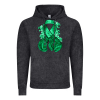 Vintage Black Emerald green ribbon Liver Cancer boxing gloves Vintage Hoodie - NancyCooperArtShop