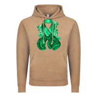 Vintage Coffee Emerald green ribbon Liver Cancer boxing gloves Vintage Hoodie - NancyCooperArtShop