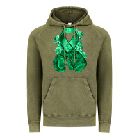 Vintage Olive Emerald green ribbon Liver Cancer boxing gloves Vintage Hoodie - NancyCooperArtShop