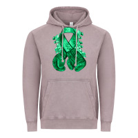 Vintage Zinc Emerald green ribbon Liver Cancer boxing gloves Vintage Hoodie - NancyCooperArtShop
