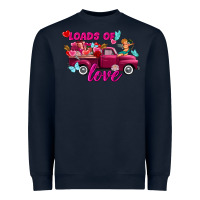 Loads Of Love Valentine's Day Truck Heavyweight Sweatshirt | Teevron