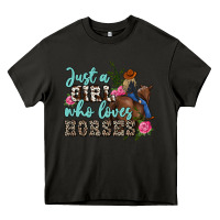 Asphalt just a girl who loves horses Heavy Core Tee - MaliasSmallBusiness