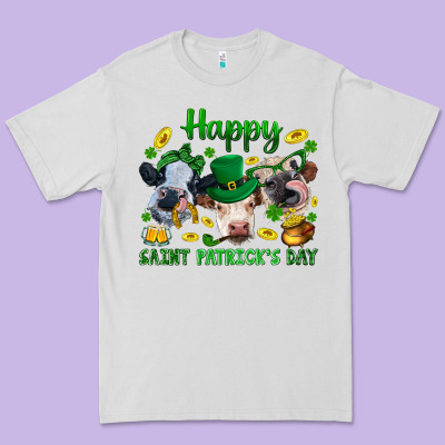 Happy Saint Patrick's Day With Clover Premium Tee Designed By Bundleandbundleshop