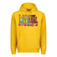 Lemon Western Long Live Cowgirls With Roses Premium Hoodie - BundleAndBundleShop