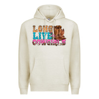 Oatmeal Heather Western Long Live Cowgirls With Roses Premium Hoodie - BundleAndBundleShop