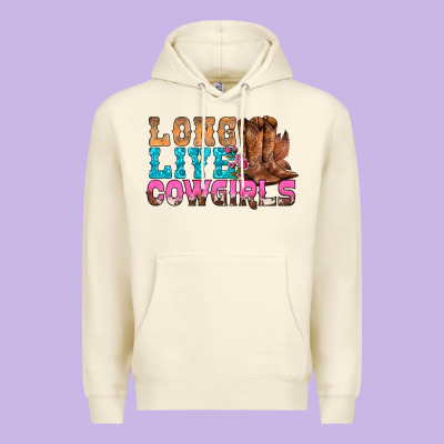 Western Long Live Cowgirls With Roses Premium Hoodie Designed By Bundleandbundleshop