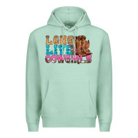 Seafoam Western Long Live Cowgirls With Roses Premium Hoodie - BundleAndBundleShop