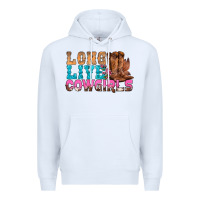 White Western Long Live Cowgirls With Roses Premium Hoodie - BundleAndBundleShop