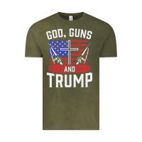 Vintage Olive god guns and trump Vintage Tee - artisFamous