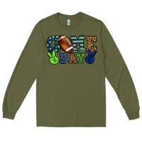 Army Green Game day green and blue team color Long Sleeve Tee - HowdyJamesFarm
