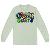 Matcha Game day green and blue team color Long Sleeve Tee - HowdyJamesFarm
