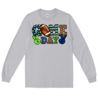 Moon Dust Game day green and blue team color Long Sleeve Tee - HowdyJamesFarm