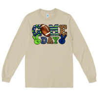Mushroom Game day green and blue team color Long Sleeve Tee - HowdyJamesFarm