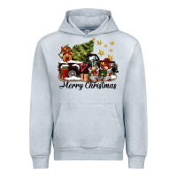Heather Grey merry christmas gnomes truck Urban Hoodie - BarkalooDesign