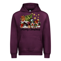 Mauve Wine merry christmas gnomes truck Urban Hoodie - BarkalooDesign