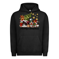 Pigment Black merry christmas gnomes truck Urban Hoodie - BarkalooDesign