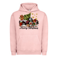 Pigment Salmon merry christmas gnomes truck Urban Hoodie - BarkalooDesign