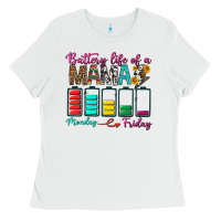 White Battery Life Of A Mama Ladies Tee - BundleAndBundleShop
