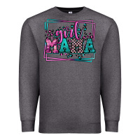 Charcoal Heather leopard camo girl mama Mother's Day Premium Sweatshirt - LillyAllenDesigns