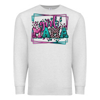 Oatmeal Heather leopard camo girl mama Mother's Day Premium Sweatshirt - LillyAllenDesigns