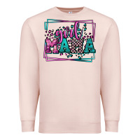 Pale Pink leopard camo girl mama Mother's Day Premium Sweatshirt - LillyAllenDesigns