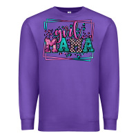 Purple leopard camo girl mama Mother's Day Premium Sweatshirt - LillyAllenDesigns