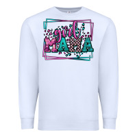 White leopard camo girl mama Mother's Day Premium Sweatshirt - LillyAllenDesigns