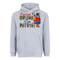 Heather Grey i'm drunk i'm patrıtoc Heavyweight Hoodie - CowhideDigitalArt