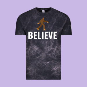 Believe Bigfoot White Vintage Tee Designed By Artisfamous