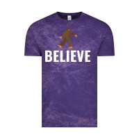 Cloud Purple believe bigfoot white Vintage Tee - artisFamous