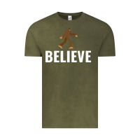 Vintage Olive believe bigfoot white Vintage Tee - artisFamous