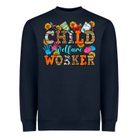Navy child welfare worker Heavyweight Sweatshirt - OliviaCreatesArt