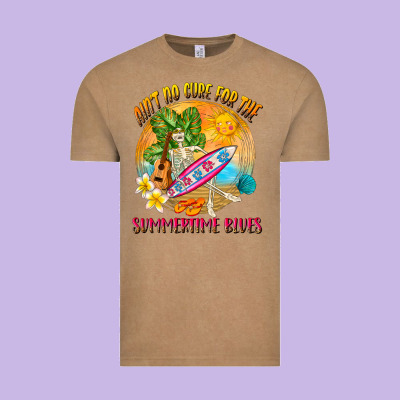 Ain't No Cure For The Summertime Blues Vintage Tee Designed By Nancycooperartshop