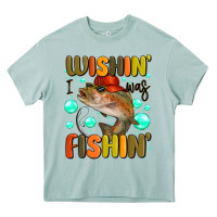 Arona wishing i was fishing Heavy Core Tee - MaliasSmallBusiness