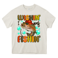 Wishing I Was Fishing Heavy Core Tee | Teevron