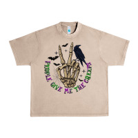 French Oak People Give Me The Creeps Urban Heavy Tee - texasbilliewilder